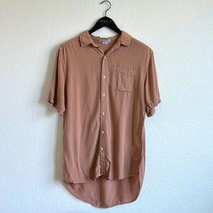 Cotton On Cuban Short Sleeve Shirt, blush pink, medium